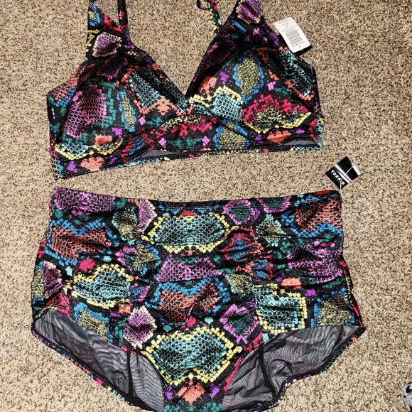 torrid Other - Torrid Bikini Set Size 3 Plus Size Snake Top and Bottoms 2pc NEW